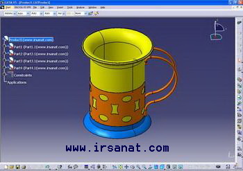 دانلود طراحی لیوان چای در نرم افزار کتیا